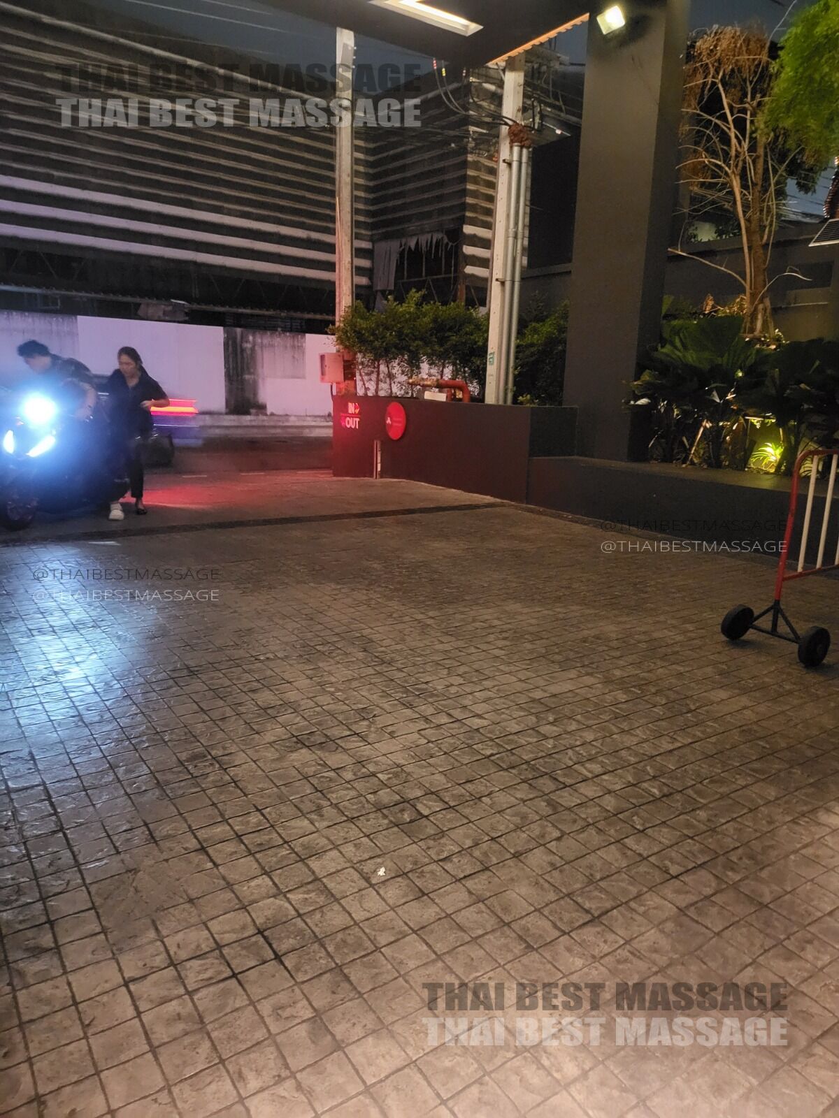 Close-up image of a high-quality oil massage being performed on a guest's back in their room.