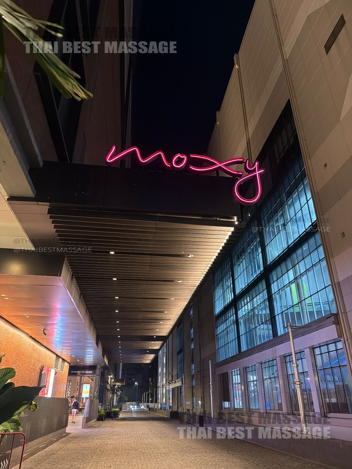 In-room oil massage preparation at Moxy Bangkok